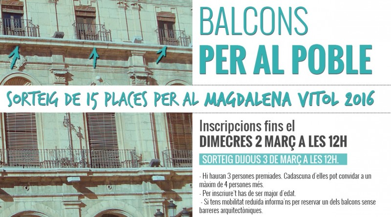 150 Persones S’inscriuen Al Sorteig Dels Balcons A L’Ajuntament Per Al Magdalena Vítol